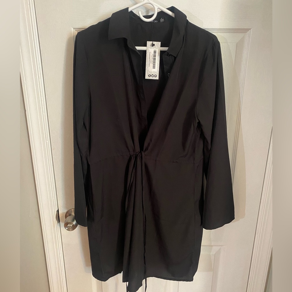 Boohoo Black Shirt Dress